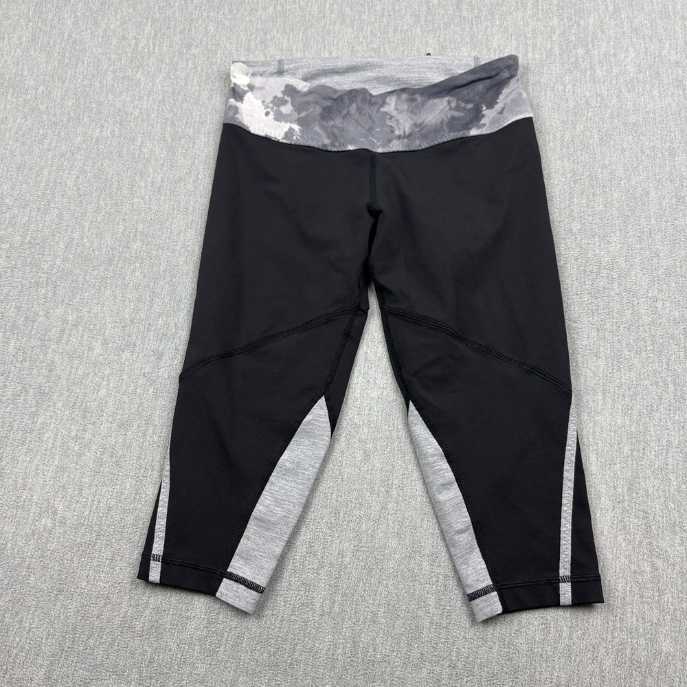 Lululemon Leggings Womens 6 Black Run For It Cropped Luxtreme 16" Athletic Yoga
